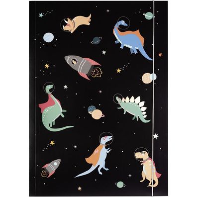 3x folia 69015 Zeichnungsmappe Hotfoil "Space Dinos" Karton DIN A3