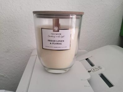 Treewick XL Duftkerze Fresh Linien und Floral Neu