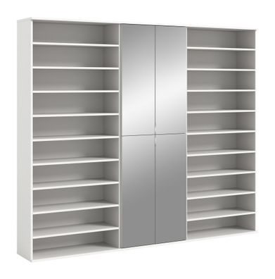 Garderobenkombination in weiß hochglanz