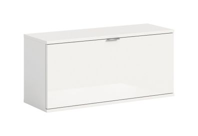 Sitzbank/Kommode in weiß hochglanz