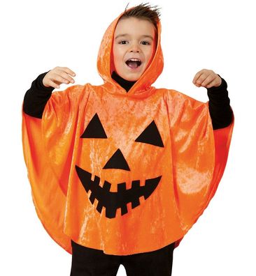 narrenwelt Kostüm Cape Kürbis Halloween Baby Kind 98 + 104/116