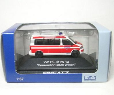 VW T5 MTW 13 Feuerwehr Stadt Witten 1:87 Rietze