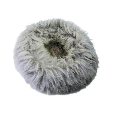 Sheep Dreams Lammfell Hunde/- Katzenbett Ø40cm Grau– kuschelig & hochwertig