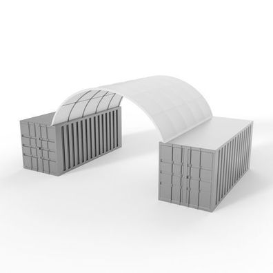 Containerdach 6x6m PVC 750g/m2