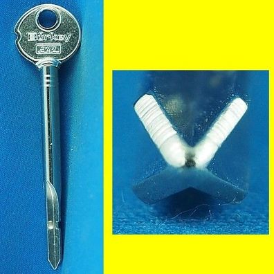 Börkey Kreuzbart - Schlüssel 342 - Rohling 100 mm lang - für BKS