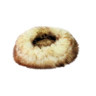 Sheep Dreams Lammfell Hunde/- Katzenbett Ø60cm geflammt – kuschelig & hochwertig