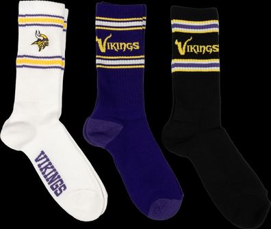 Minnesota Vikings 3pk Crew Socks 5600430