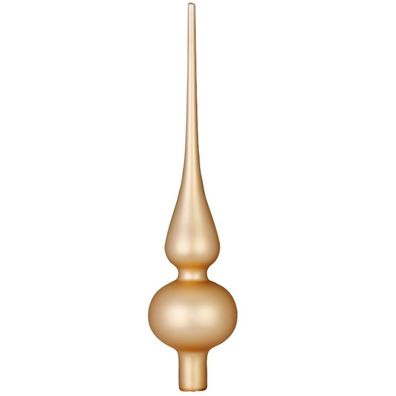 Christbaumspitze 26cm Brokatgold matt
