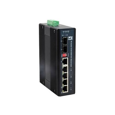 LevelOne Switch 4x FE IES-0610 2xGSFP 126W 4xPoE