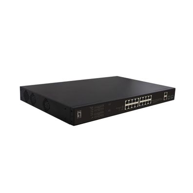 LevelOne Switch 16x FE FGP-2031 2xGE 2xGSFP 19" 270W 16xPoE