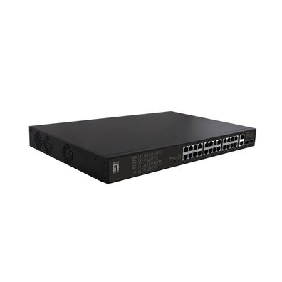 LevelOne Switch 24x FE FGP-2831 2xGE 2xGSFP 19" 390W 24xPoE