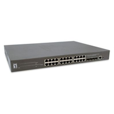 LevelOne Switch 24x GE GTP-2871, 4x10GSFP+19" 400W 24xPoE