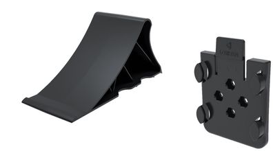 1 Unterlegkeil und 1 Halter Größe 20 - Kunststoff schwarz