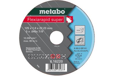 Metabo Flexiarapid super 125x1,0x22,2 Inox Trennscheibe