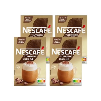Nescafe Typ Cappuccino Cremig zart Löslicher Kaffee 10x14g 4er Pack