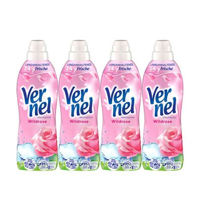 Vernel Wild Rose Frische Momente Weichspülerkonzentrat 858ml 4er Pack