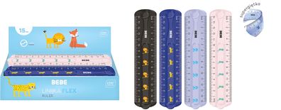 Interdruk Flexibles biegsames Lineal 15cm BeBe Kinder in 4 Motiven