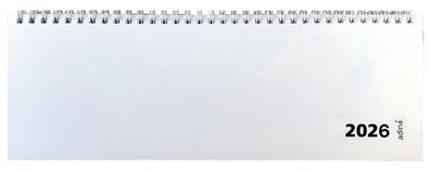 2026 ADINA Tischquerkalender 1W2S weiss Tischkalender 30x10cm