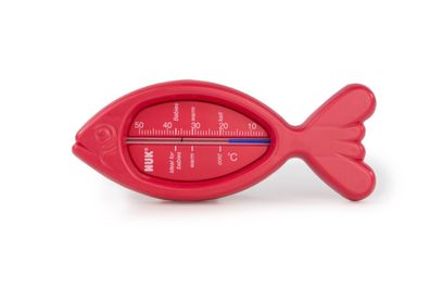 NUK Badethermometer in Fisch-Form Badewannen-Thermometer Babythermometer in Rot
