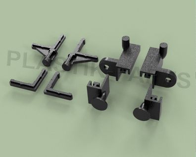 Zubehörsatz für 136mm Kippschere Kellerfenster Kippfenster Set schwarz / weiß