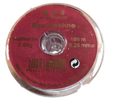 100m transparente Bastelsehne - 0,25mm Durchmesser