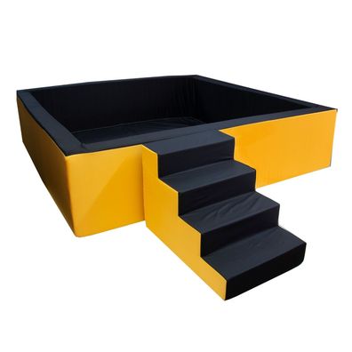 Golden Group Bällebad XXL mit Treppe 300x300x60cm - Schaumstoff Pool, Bälle, UE