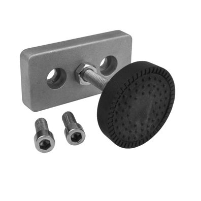 Adapter- & Fußplatte Aluprofil 4080, silbergrau – optional mit Stellfuß