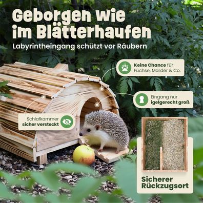 Igelhaus Igelhöhle Schlafplatz Knut