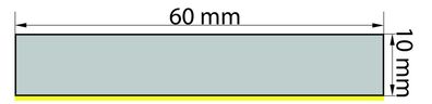 ZKS10x60 (VPE 1x10 m) Zellkautschuk - Streifen 10x60 mm einseitig selbstklebend (als