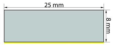 ZKS8x25 (VPE 1x10 m) Zellkautschuk - Streifen 8x25 mm einseitig selbstklebend (als Mo