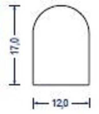 DP29 SIL Silikonschaum Halbrundprofil D-Profil 12x17 mm Gummidichtung Türdichtung