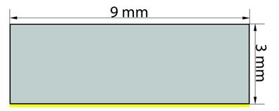 ZKS3x9 (VPE 1x10 m) Zellkautschuk - Streifen 3x9 mm einseitig selbstklebend (als Mont