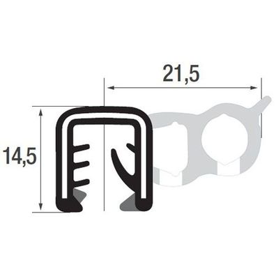DS24 - EPDM Kantenschutz Dichtungs Profil Gummi Dichtung seitlich - Klemmbereich 5