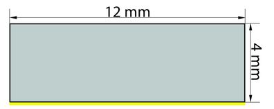 ZKS4x12 (VPE 1x10 m) Zellkautschuk - Streifen 4x12 mm einseitig selbstklebend (als Mo