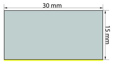 ZKS15x30 (VPE 1x10 m) Zellkautschuk - Streifen 15x30 mm einseitig selbstklebend (als