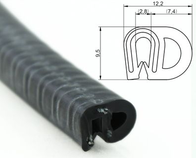 DS4-SIL - Silikon Kantenschutz Dichtungs Profil Gummi Dichtung seitlich - Klemmbereic