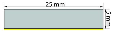 ZKS5x25 (VPE 1x10 m) Zellkautschuk - Streifen 5x25 mm einseitig selbstklebend (als Mo