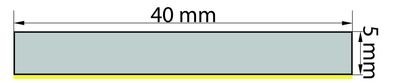 ZKS5x40 (VPE 1x10 m) Zellkautschuk - Streifen 5x40 mm einseitig selbstklebend (als Mo