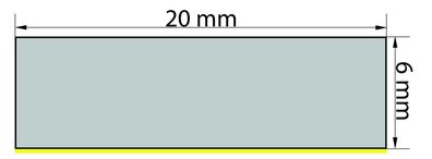 ZKS6x20 (VPE 1x10 m) Zellkautschuk - Streifen 6x20 mm einseitig selbstklebend (als Mo