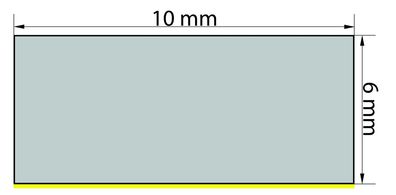 ZKS6x10 (VPE 1x10 m) Zellkautschuk - Streifen 6x10 mm einseitig selbstklebend (als Mo