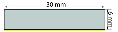 ZKS6x30 (VPE 1x10 m) Zellkautschuk - Streifen 6x30 mm einseitig selbstklebend (als Mo