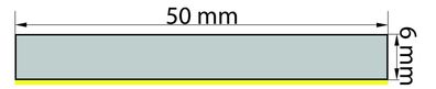 ZKS6x50 (VPE 1x10 m) Zellkautschuk - Streifen 6x50 mm einseitig selbstklebend (als Mo