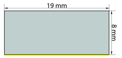 ZKS8x19 (VPE 1x10 m) Zellkautschuk - Streifen 8x19 mm einseitig selbstklebend (als Mo