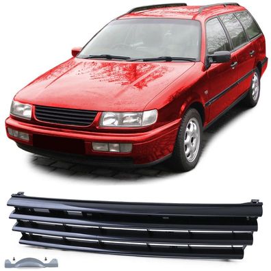 Sport Grill Kühlergrill ohne Emblem Schwarz für VW Passat 35i B4 93-97