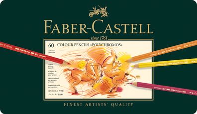 Faber Castell Farbstift Polychromos 3,8mm 60er Metalletui