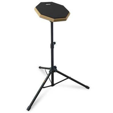keepdrum Übungspad DP-BK8 Practice Pad schwarz mit Pad-Ständer