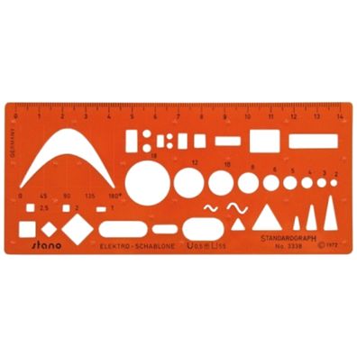 Standardgraph Elektro-Schablone Schule/Ausbildung 1 Stück