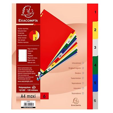Exacompta Register A4+ 1-6 PP bedruckt. Taben
