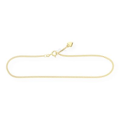 JuwelmaLux Fußkette Panzer 925 Silber goldplattiert JL18-04-0228