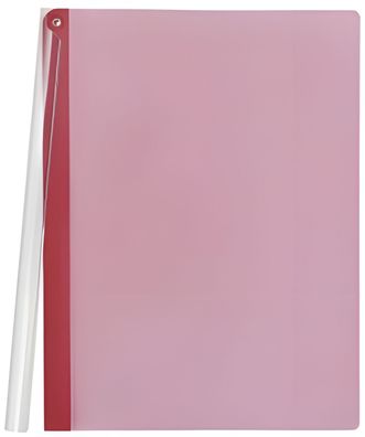 FSY Klemmrücken-Mappe, Transparent, rot, 1 Stück